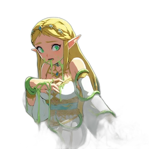 dress, staff, crown, jewelry transparent PNG cut-out