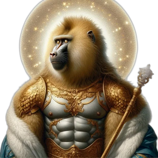 animal, sword, staff, fantasy art transparent PNG cut-out