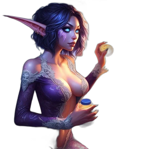 staff, dress, jewelry, fantasy art transparent PNG cut-out