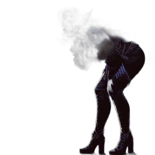 mask, jacket, dress, shoes transparent PNG cut-out