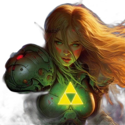 concept art, fantasy art, comic book art, pixel art transparent PNG cut-out