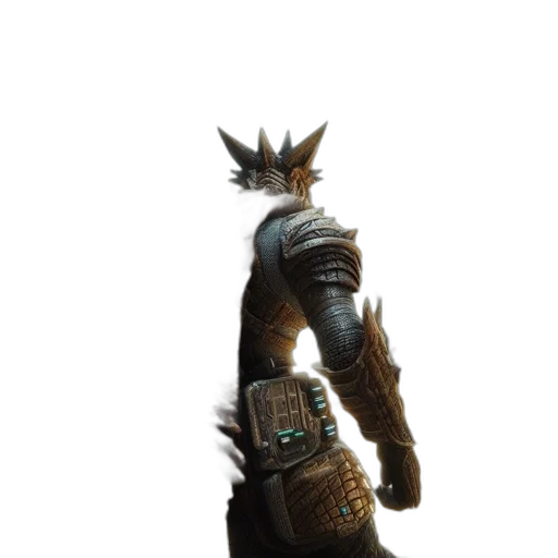 dragon, robot, weapon, staff transparent PNG cut-out