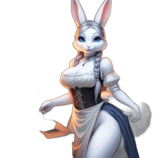 dress, staff, animal, concept art transparent PNG cut-out