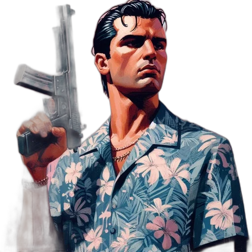 weapon, jacket, comic book art, concept art transparent PNG cut-out