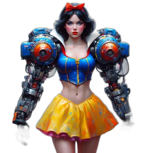 robot, dress, weapon, concept art transparent PNG cut-out