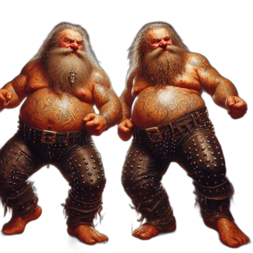 concept art, 3d render, fantasy art, two transparent PNG cut-out