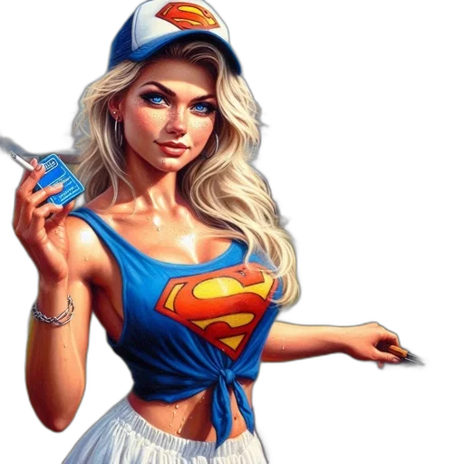 dress, staff, comic book art, fantasy art transparent PNG cut-out
