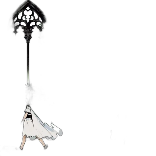 jewelry, umbrella, sword, staff transparent PNG cut-out