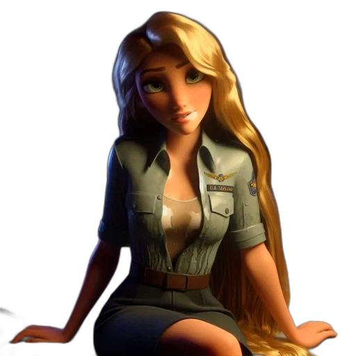 staff, dress, 3d render, concept art transparent PNG cut-out