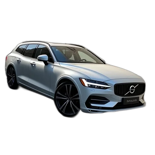 car, 3d render, silver, volvo transparent PNG cut-out