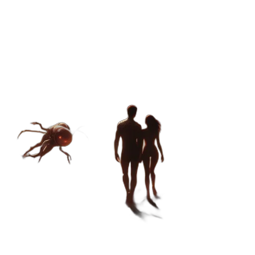 creature, animal, robot, hair transparent PNG cut-out