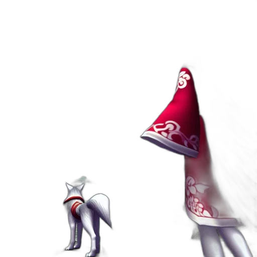 creature, umbrella, mask, dress transparent PNG cut-out