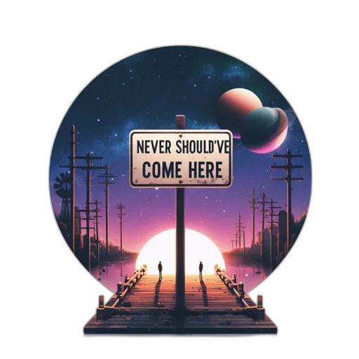 pixel art, concept art, vaporwave, outer space transparent PNG cut-out