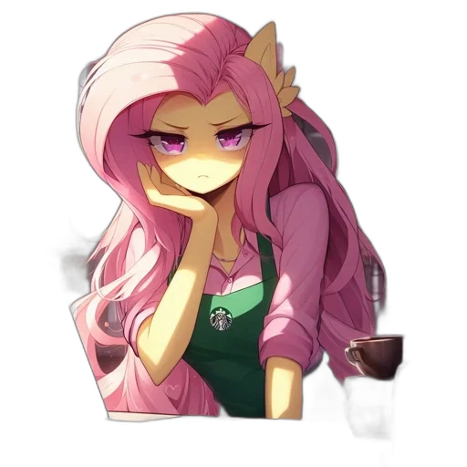 staff, face, anime, pixel art transparent PNG cut-out
