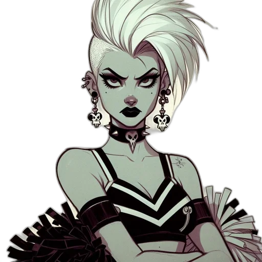 hair, comic book art, cartoon, concept art transparent PNG cut-out