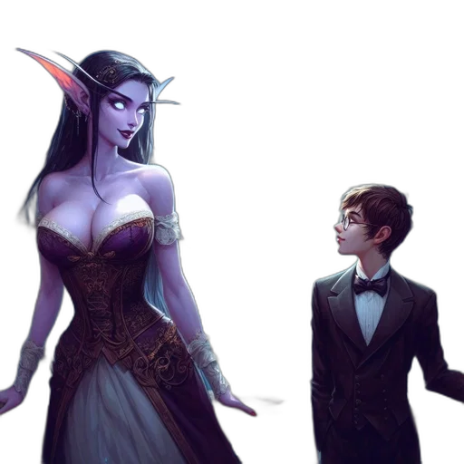 dress, fantasy art, concept art, comic book art transparent PNG cut-out