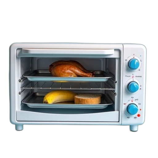 food, 3d render, white, toaster transparent PNG cut-out