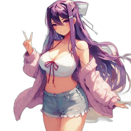 jacket, dress, staff, weapon transparent PNG cut-out