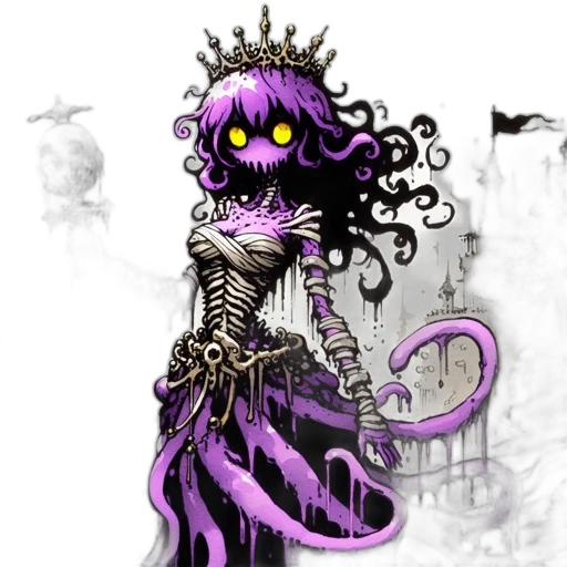 staff, crown, creature, concept art transparent PNG cut-out