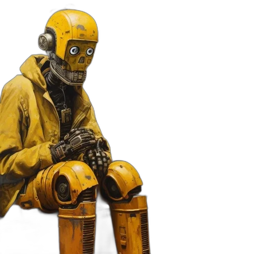 robot, mask, concept art, cyberpunk transparent PNG cut-out