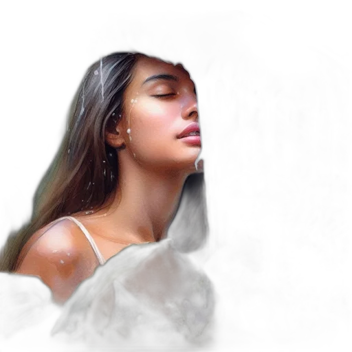 face, photorealistic, oil painting, concept art transparent PNG cut-out