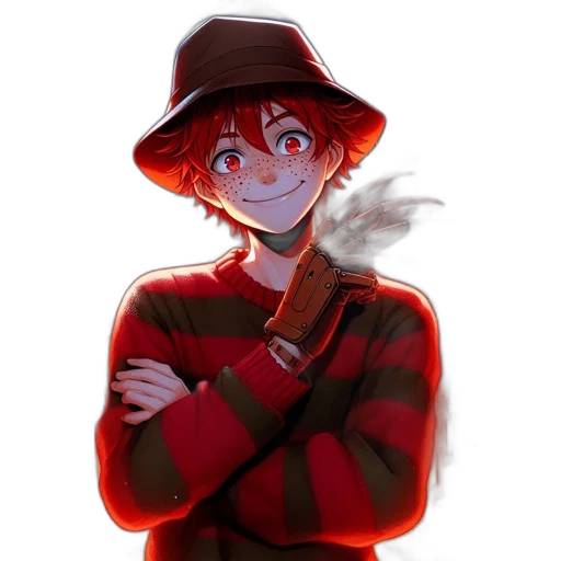 hat, jacket, staff, creature transparent PNG cut-out