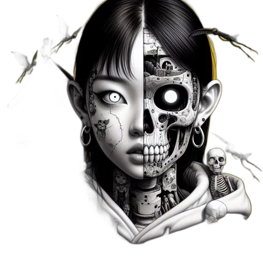 robot, face, mask, jewelry transparent PNG cut-out