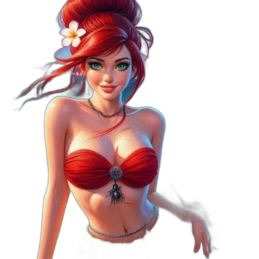 hat, jewelry, dress, fantasy art transparent PNG cut-out