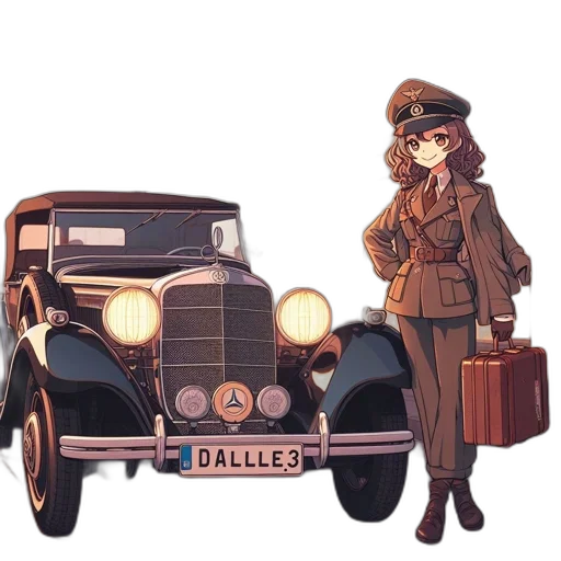 car, hat, jacket, weapon transparent PNG cut-out