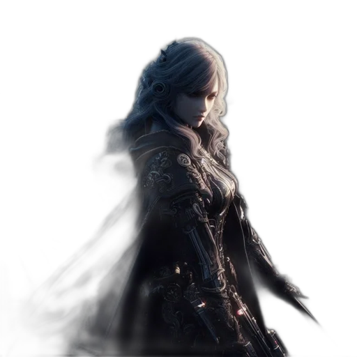 weapon, face, dress, jacket transparent PNG cut-out