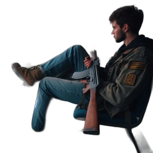 jacket, weapon, furniture, staff transparent PNG cut-out