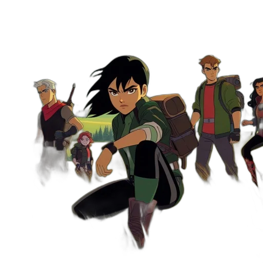 jacket, concept art, comic book art, pixel art transparent PNG cut-out