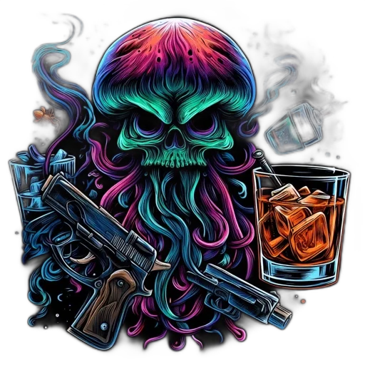 weapon, creature, concept art, pixel art transparent PNG cut-out
