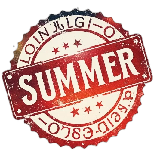 stamp, says, summer, love transparent PNG cut-out