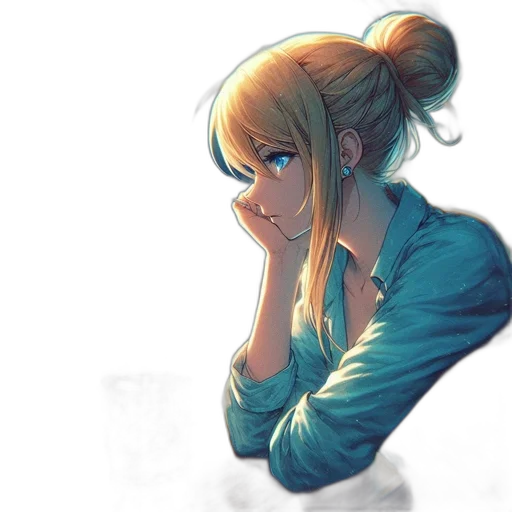 face, jacket, dress, anime transparent PNG cut-out