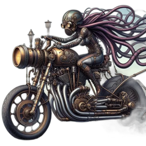 robot, weapon, hair, creature transparent PNG cut-out