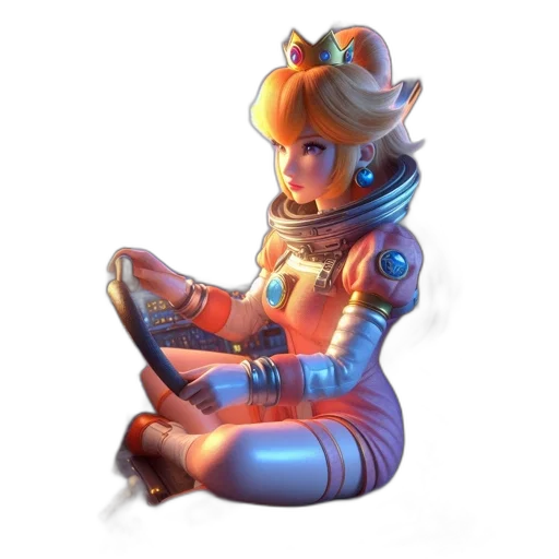 robot, staff, concept art, 3d render transparent PNG cut-out
