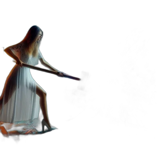 dress, sword, staff, creature transparent PNG cut-out