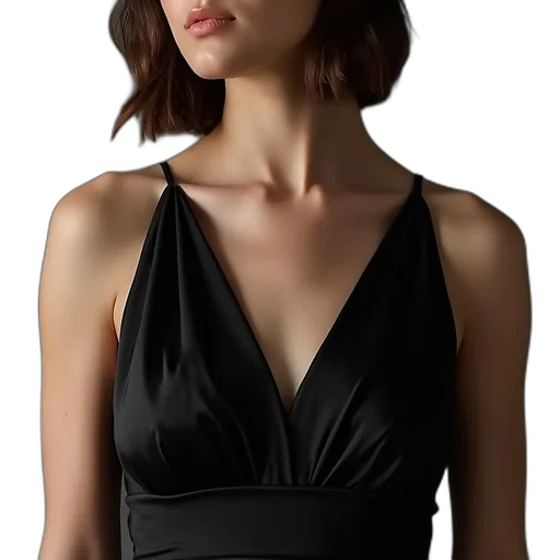 dress, jewelry, jacket, face transparent PNG cut-out