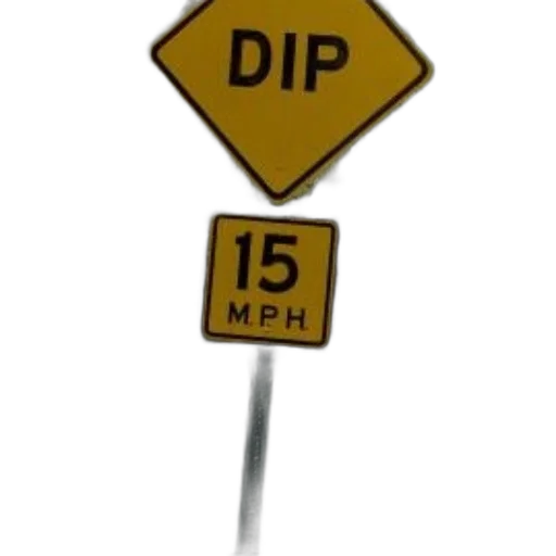 yellow, diamond-shaped, sign, word transparent PNG cut-out