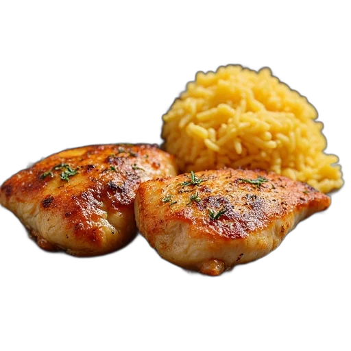 food, photorealistic, two, chicken transparent PNG cut-out