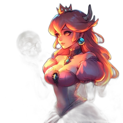 crown, dress, fantasy art, concept art transparent PNG cut-out