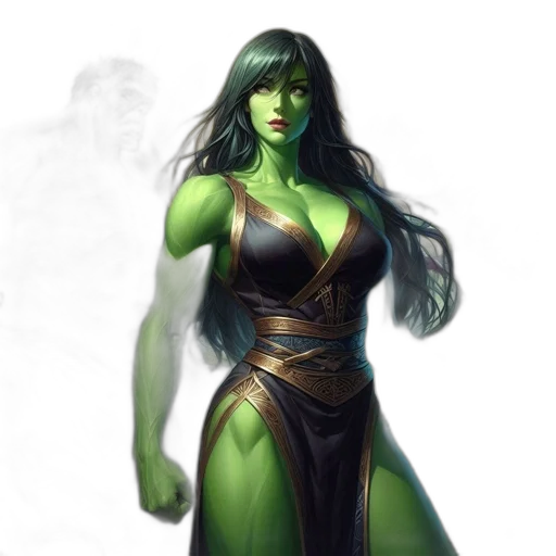 dress, fantasy art, concept art, comic book art transparent PNG cut-out