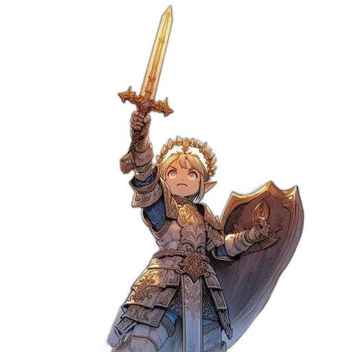 sword, staff, weapon, crown transparent PNG cut-out