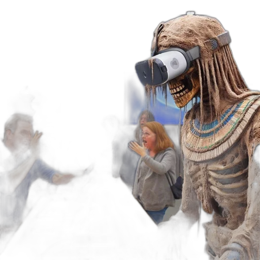 creature, mask, robot, staff transparent PNG cut-out
