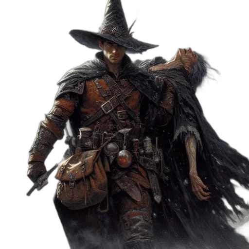 staff, hat, weapon, sword transparent PNG cut-out