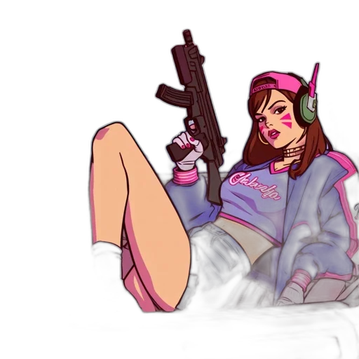 weapon, jacket, concept art, vaporwave transparent PNG cut-out