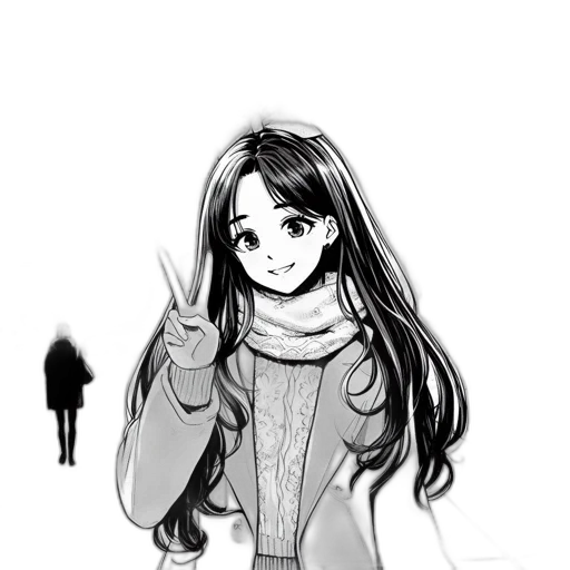 jacket, staff, face, creature transparent PNG cut-out