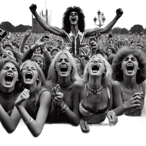 hair, group, screaming, women transparent PNG cut-out