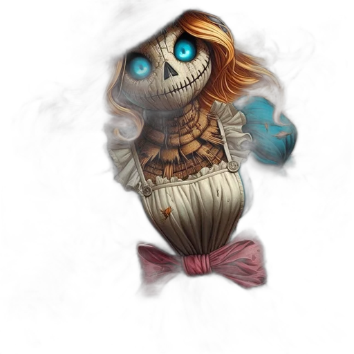 staff, creature, dress, mask transparent PNG cut-out